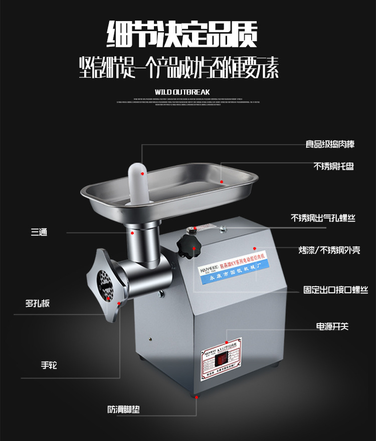 凱燕牌12型絞肉機(jī)家用商用電動(dòng)多功能碎肉機(jī)超強(qiáng)動(dòng)力