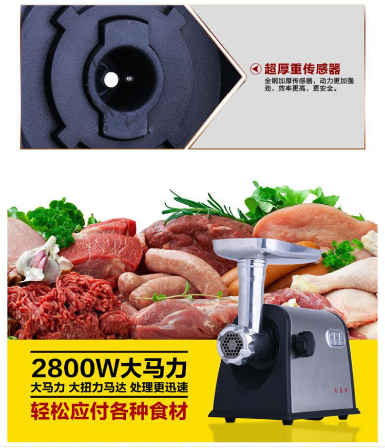 松泰ST-428商用多功能不銹鋼絞肉機家用電動碎肉機小型灌腸攪肉機