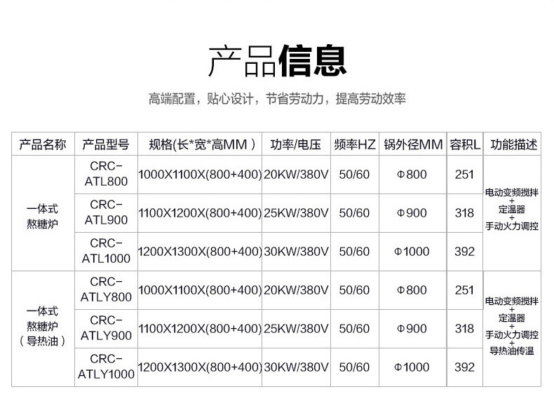 商業電磁灶工業熬糖爐大功率電磁加熱設備商用熬糖爐一體式攪拌機