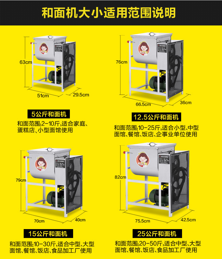 全自動12.5公斤15公斤25公斤家用和面機商用攪拌機攪面機揉面機