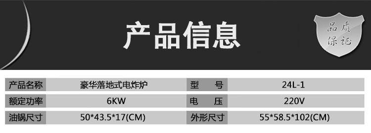 單缸雙篩立式電炸爐商用電熱落地式油炸鍋炸油條炸薯條機炸雞排機