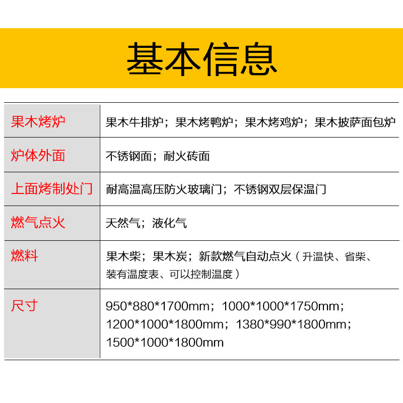 商用不銹鋼果木炭/柴烤爐 果木牛排爐/烤鴨爐/烤雞爐/披薩面包爐