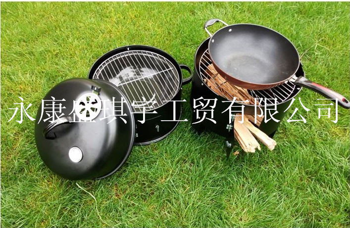 BBQ煙熏爐 三合一戶外燒烤爐 燒烤架 商用家用燒烤箱 熏肉爐