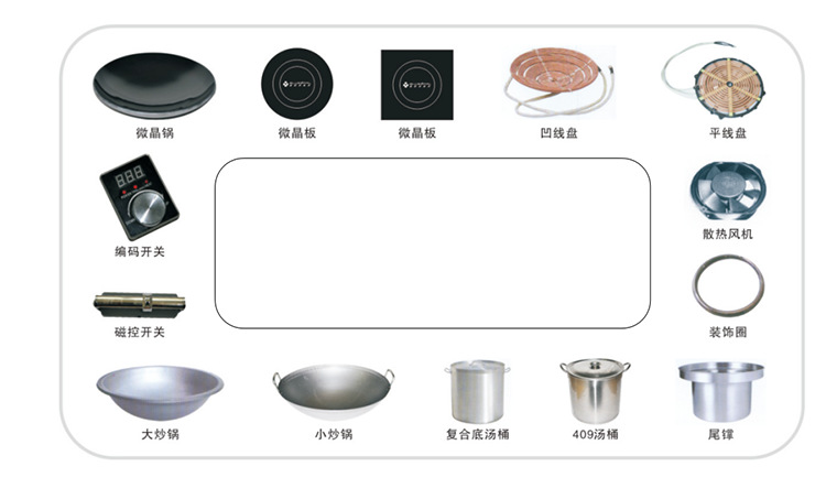 商用電磁爐六頭煲仔爐 大功率電磁爐多頭酒店用品灶具廠家直銷