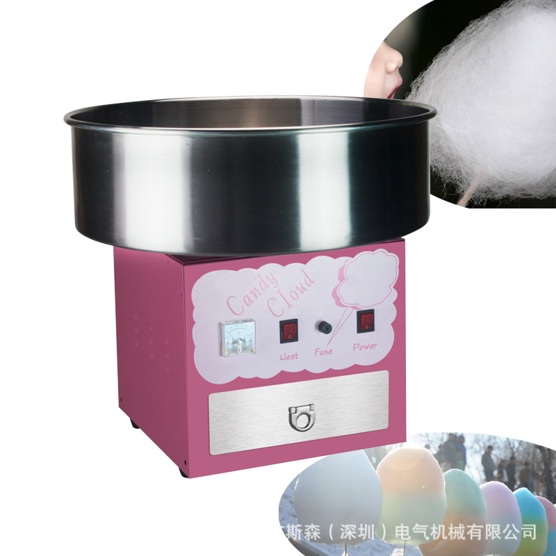 CCM-01電動(dòng)電熱花式拉絲棉花糖機(jī)商用果糖多彩棉花糖機(jī)粉色紅色