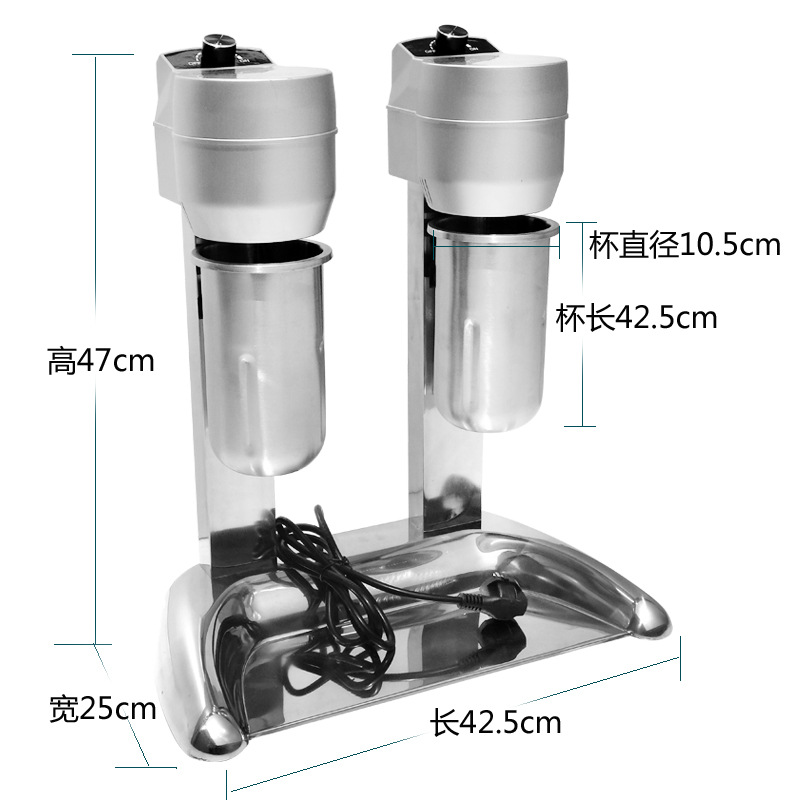 奶茶店奶昔機(jī) 商用雙頭不繡鋼奶昔機(jī) 攪拌機(jī) 奶泡機(jī) 泡奶機(jī) 正品