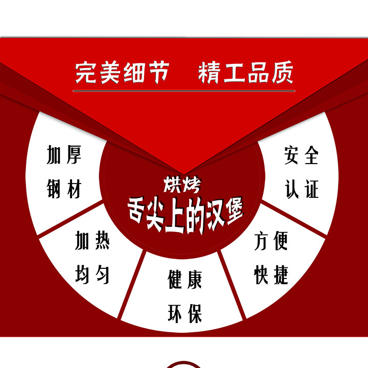 西廚商用漢堡機烘漢堡包GF-212雙層漢堡機商用肯德基麥當勞設備