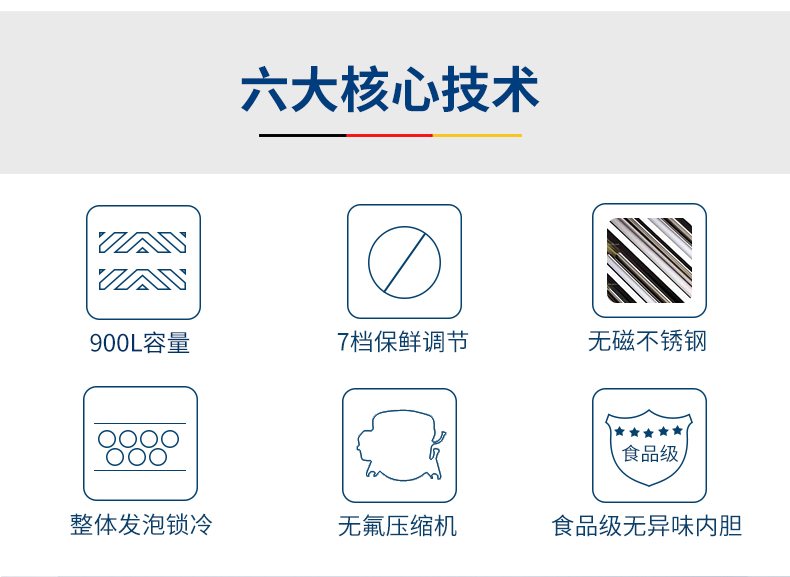 德瑪仕商用立式六門冰柜商用六門立式 展示柜 -KCD1.6L6 全冷凍