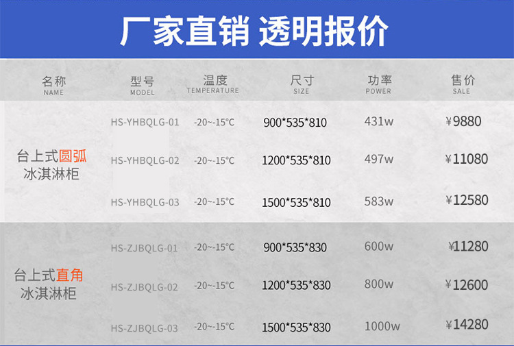 悍舒冰淇淋柜臺式冰淇淋展示柜冰淇淋冷凍展示柜雪糕展示冰棒柜