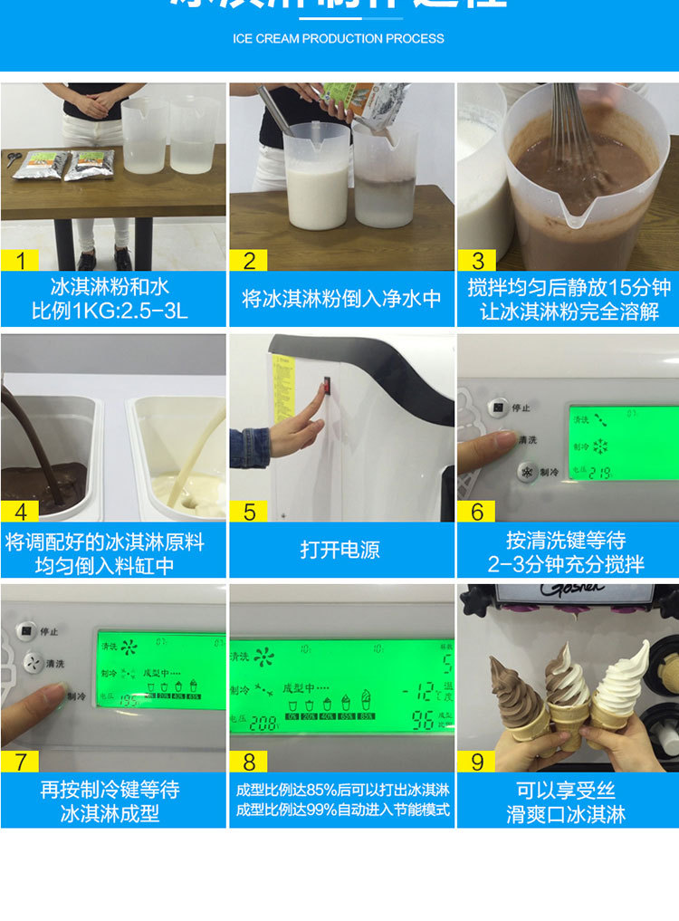 品牌甜筒機 立式冰激凌機 冰淇淋機商用 廣紳冰淇淋機廠家直銷