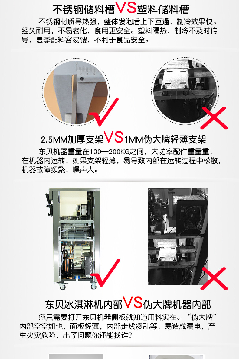 東貝冰淇淋機8219商用冰激凌機加盟店款全自動雪糕機熱銷冰淇凌機