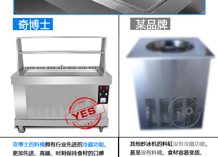 奇博士炒冰機商用冰粥機器炒奶果機泰式炒冰淇淋卷機炒酸奶機廠家