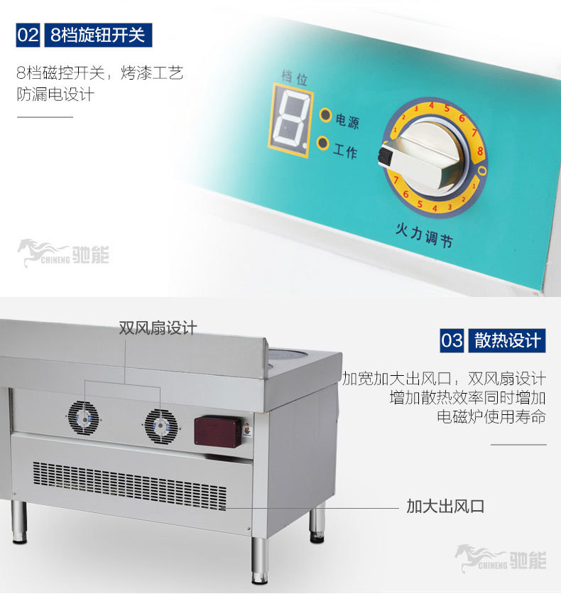 商業(yè)電磁爐商用電磁煲仔爐六頭煲仔飯機(jī)2.5kw電磁煲仔爐電磁加熱